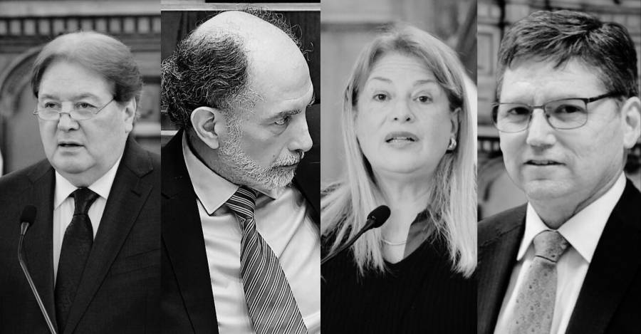 Ricardo Blanco, Sergio Muñoz, Ángela Vivanco y Jean Pierre Matus.