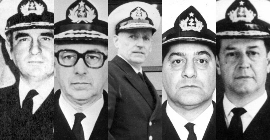 Sergio Huidobro Justiniano, Arturo Troncoso Daroch, Ismael Huerta Díaz, Hugo Castro Jiménez, Patricio Carvajal Prado