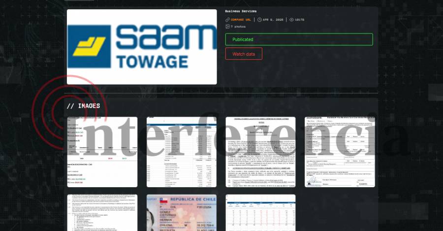 Sitio en la dark web con la información filtrada de SAAM Towage