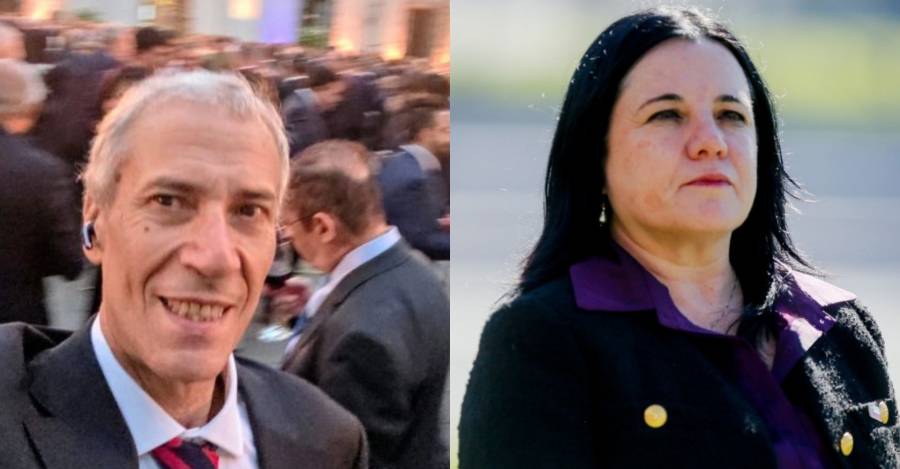 A la izquierda, Rodrigo Irrazabal Izikson. A la derecha, la ministra Steinert