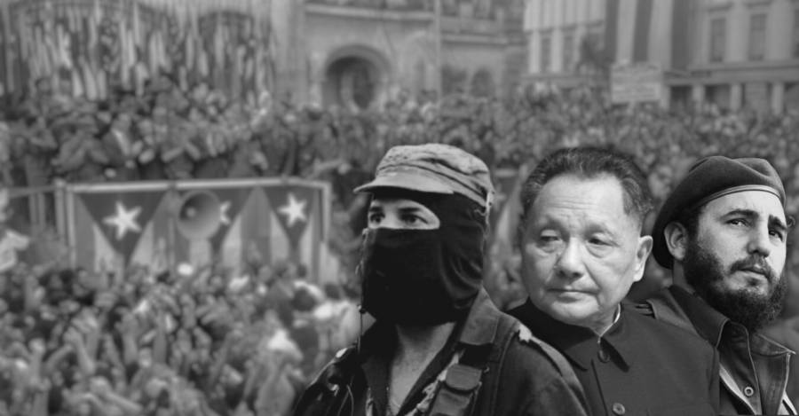 Subcomandante Marcos, Deng Xiaoping y Fidel Castro.