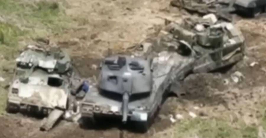 Tanques ucranianos destruidos en la contraofensiva. Foto: Ministerio de Defensa de Rusia