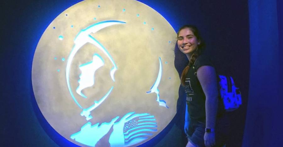 Tatiana López en el Kennedy Space Center, Cape Canaveral en 2018. 