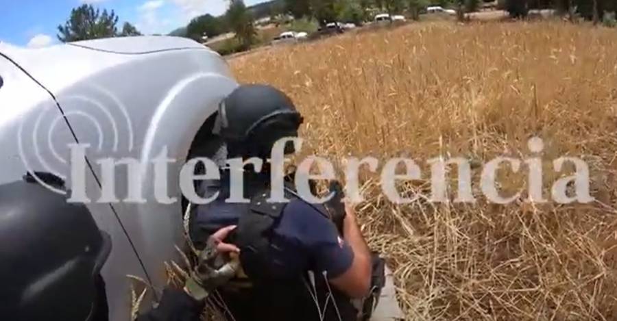 Cuadro de imagen del video del comando táctico revelado por INTERFERENCIA