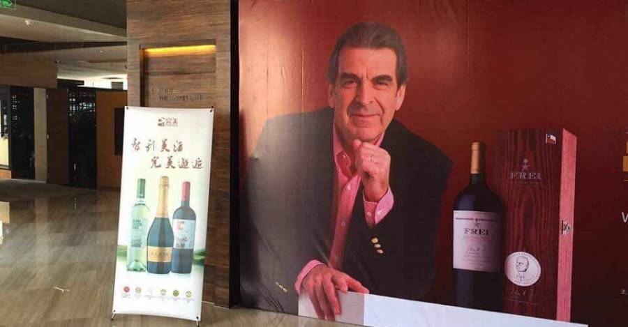 Esta foto promocional de un vino chileno en China data de 2014
