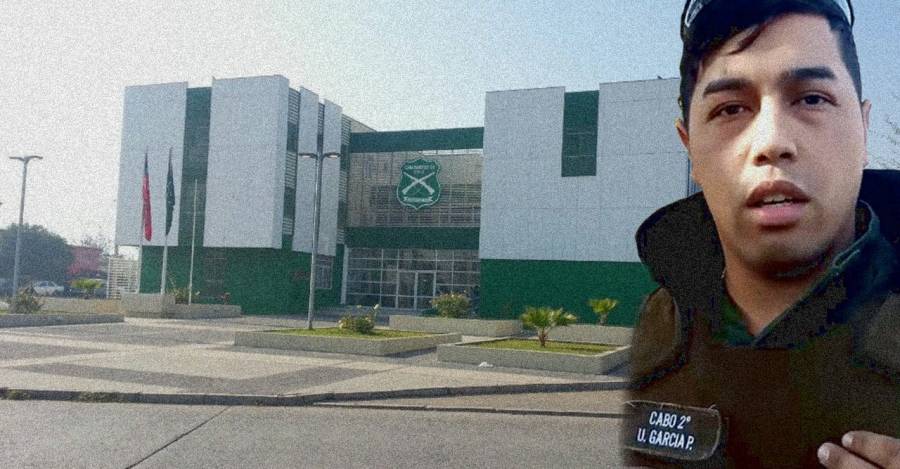 Cabo 2° U. García P., quien fue filmado por la denunciante mientras le propina un golpe.