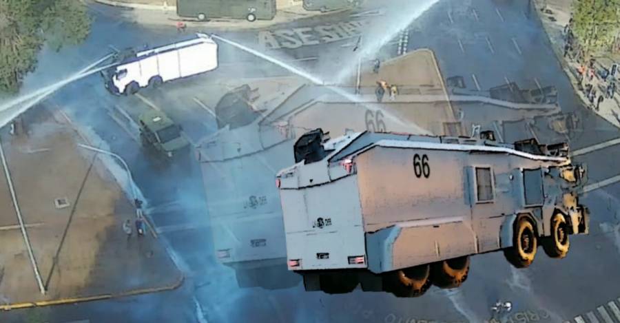 El lanza aguas de 8 ruedas LA-66. Imágenes cortesía del medio Piensa Prensa