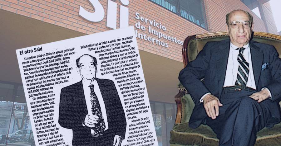 A la izquierda, un artículo sobre el empresario Antonio Said publicado por La Tercera el 20 de abril de 2003