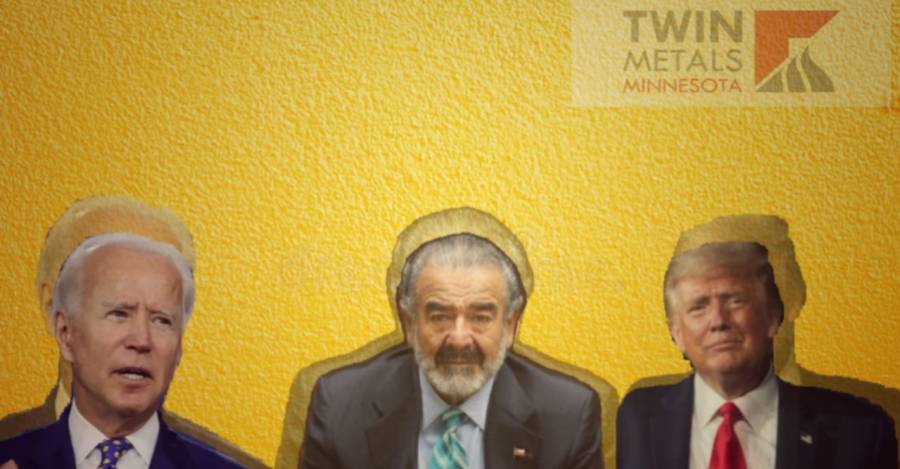 De izquierda a derecha: Joe Biden, Andrónico Luksic y Donald Trump