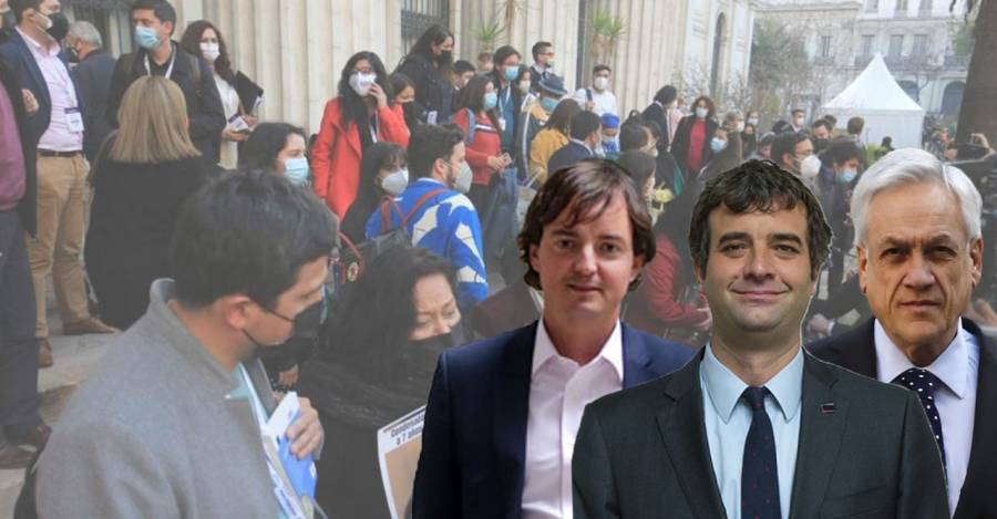 Francisco Encina, Juan José Ossa y Sebastián Piñera.