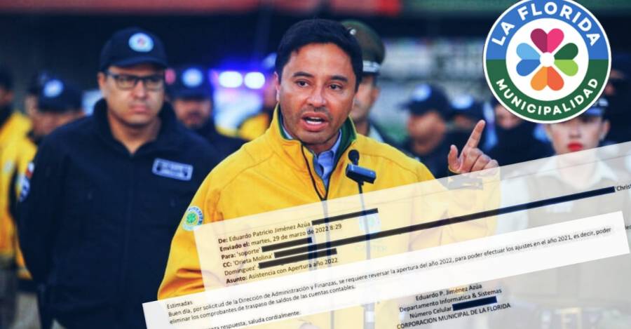 En la esquina, el correo donde se ordena eliminar comprobantes de contabilidad