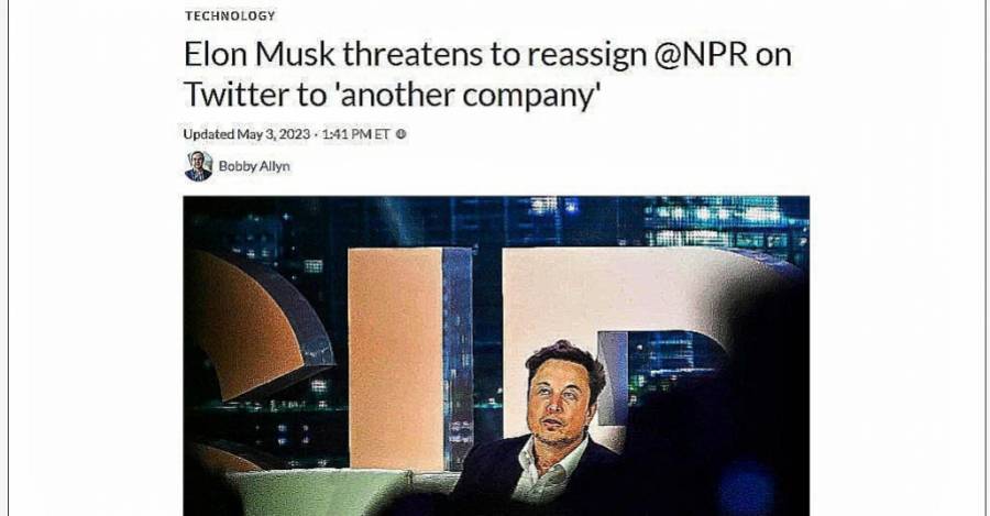 Nota de NPR denunciando amenazas de Musk