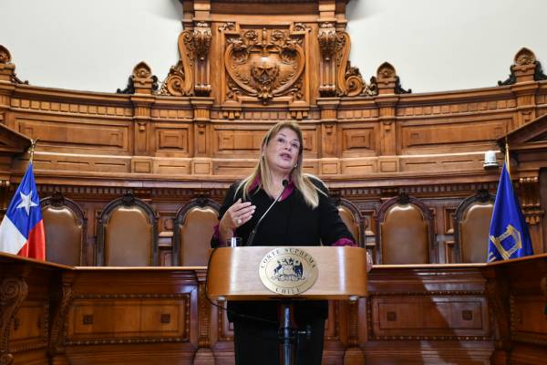 Vocera de la Corte Suprema, Angela Vivanco. 