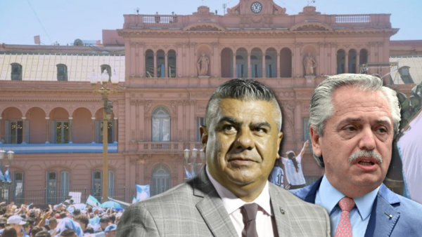 Claudio 'Chiqui' Tapia, presidente de la AFA y Alberto Fernández, presidente de Argentina