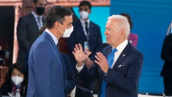 Pedro Sánchez y Joe Biden. Foto: Carofei (Zuma Press)
