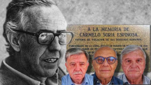 De fondo, Carmelo Soria. En la esquina, Quilhot, Belmar y Salinas