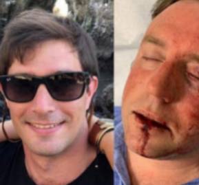 A la izquierda y derecha, Alfonso Bulnes y Enrique Searle, agresores del ex Publisher de El Mostrador. Alfonso Bulnes y Enrique Searle