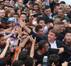 Bolsonaro en la ciudad amazónica de Manaus, en tiempos de campaña 