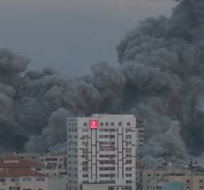 Bombardeos en la Franja de Gaza, sábado 7 de octubre.