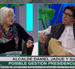 Mónica González y Daniel Jadue en Pauta Libre. Mónica González y Daniel Jadue en Pauta Libre.
