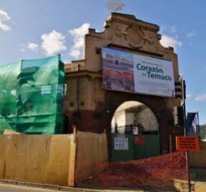 Captura del sitio web del Grupo Praedio: Restauración y Reposición Mercado Municipal de Temuco