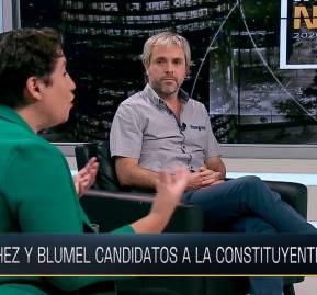Beatriz Sánches y Gonzalo Blumel en "Estado Nacional" TVN Beatriz Sánches y Gonzalo Blumel en "Estado Nacional" TVN