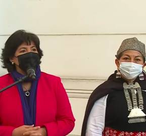 Jaime Bassa, Yasna Provoste y Elisa Loncon - Crédito: 24 Horas.