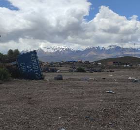 Inicio del territorio chileno en el paso Pisiga-Colchane