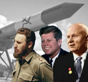 Fidel Castro, John F. Kennedy, Nikita Kruschev. Fidel Castro, John F. Kennedy, Nikita Kruschev.