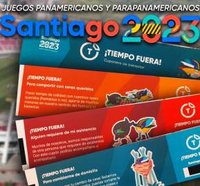 Cupones STGO2023 y Estadio Nacional. Foto: Diego Martin/AgenciaUno. Cupones STGO2023 y Estadio Nacional.