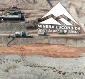 Derrame en Minera Escondida de BHP.