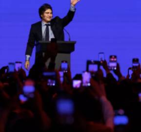 Javier Milei durante la CPAC en Buenos Aires