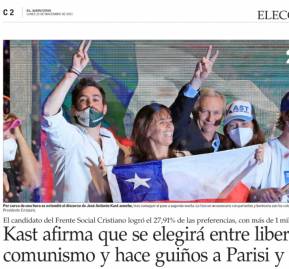 El Mercurio del lunes 22 de noviembre, el día después de primera vuelta El Mercurio del lunes 22 de noviembre, el día después de primera vuelta