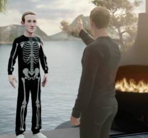Zuckerberg en su metaverso. Foto: Quartz Zuckerberg en su metaverso. Foto: Quartz