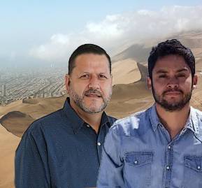 Marco Pérez (Ind. PPD) y José Carvajal (Comunes); candidatos a la gobernación regional de Tarapacá.