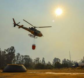Helicóptero. Foto: CONAF.