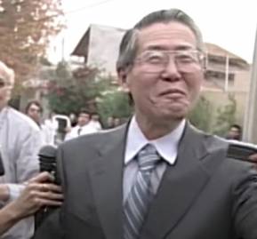 Alberto Fujimori tras llegar a Chile - Crédito: TVN.