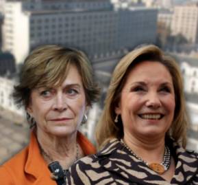 Evelyn Matthei y Cecilia Morel.