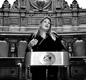 Vocera de la Corte Suprema, Angela Vivanco. VICTOR HUENANTE / AGENCIA UNO Vocera de la Corte Suprema, Angela Vivanco. VICTOR HUENANTE / AGENCIA UNO