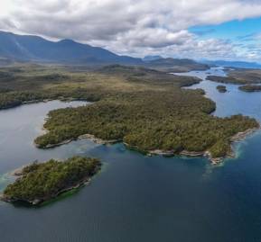 Isla privada a la venta en Puerto Aysén. Fotografía: Sotheby's Isla privada a la venta en Puerto Aysén. Fotografía: Sotheby's