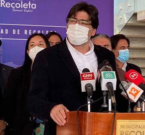 Jadue en conferencia de prensa como alcalde de Recoleta Jadue en conferencia de prensa como alcalde de Recoleta