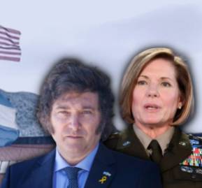 Javier Milei y Laura Richardson. Javier Milei y Laura Richardson.