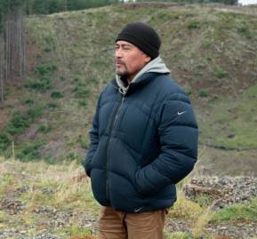 Héctor Llaitul en la comunidad mapuche José Loncolí, lugar dónde murió abatido hace un año el integrante de la CAM, Pablo Marchant