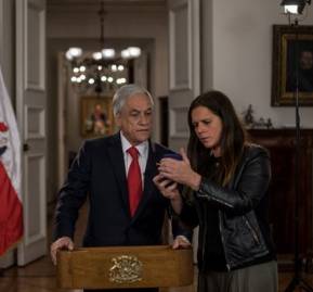 Sebastián Piñera y su asesora Magdalena Díaz