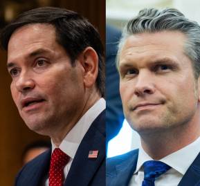 Marco Rubio, Pete Hegseth y J.D. Vance.