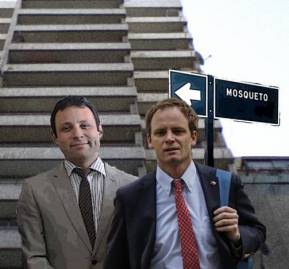 Edificio de Mosqueto 552 - En la imagen, Orlando Durán y Arturo Zúñiga.