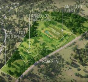 Las parcelas y los "anillos de conservación" considerados en el proyecto. Las parcelas y los "anillos de conservación" considerados en el proyecto.