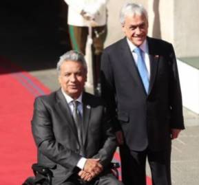 Los presidentes ecuatoriano y chileno en La Moneda. Hoy son los dos más impopulares de América Los presidentes de Ecuador y Chile en La Moneda. Hoy son los dos más impopulares de América