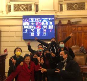 Integrantes Comisión de Participación Popular al finalizar la jornada. Foto de Mariela Serey