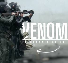 En la parte inferior, Venom, el lanzador de granadas lacrimógenas y aturdidoras En la parte inferior, Venom, el lanzador de granadas lacrimógenas y aturdidoras